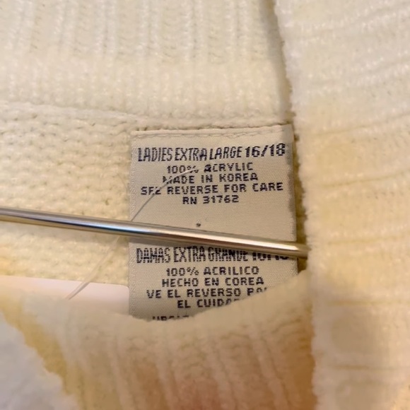 Vintage 90s/2000s cream chenille sweater XL - Picture 5 of 5